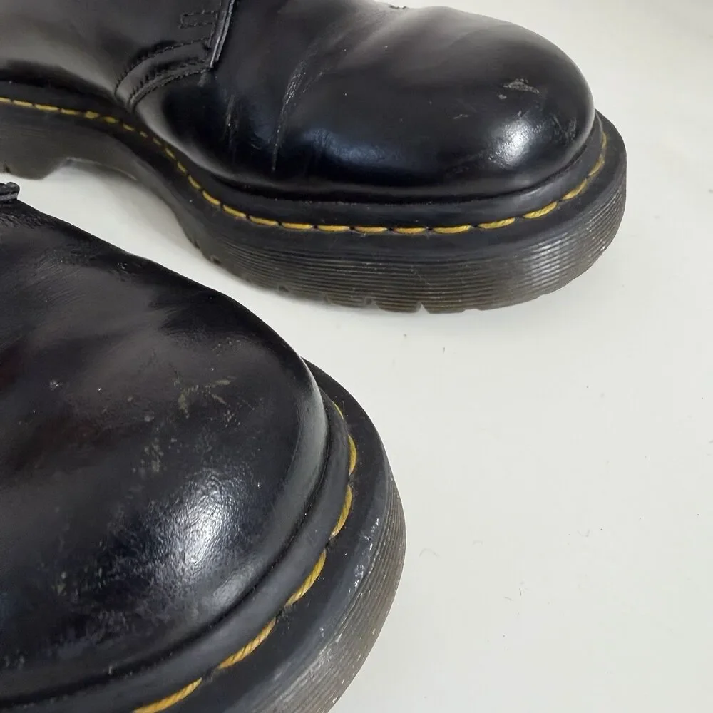 Dr Martens Smooth Black Leather Oxford Shoes 21084 Men's Sz 9 Women's 10L